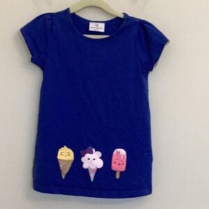 Hannah Anderson Blue Kids Ice Cream Graphic TTunic Dress size 6